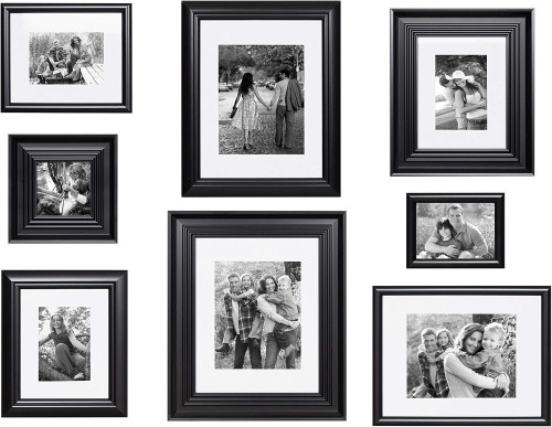 Kate and Laurel Odessa Gallery Wall 8 Piece Frame Set with Assorted Size Frames, Black New In Box $199