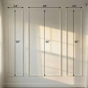 THLYNSAM 3-Frame Pre-Cut Wainscot Panels, 3D Paintable Moisture-Resistant Wall Moulding Kit, DIY Interior Accent Decor, 0.67'' T X 96'' H X 111.74'' W New In Box $199