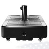 LovoIn 48 lb Patio Umbrella Base with Wheels, Heavy Duty Outdoor Stand Fillable with Water or Sand, 4 Locks 2 Knobs, Black New in Box $199