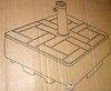 LovoIn 48 lb Patio Umbrella Base with Wheels, Heavy Duty Outdoor Stand Fillable with Water or Sand, 4 Locks 2 Knobs, Black New in Box $199 - 2