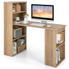 Ebern Designs 48 Inch Computer Desk with Bookshelf 3-in-1 Home office Desk with 4-Tier Bookcase & CPU Stand Space-saving Reversible Writing Desk New In Box $399