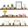 Gracie Oaks 36 Inch Large Floating Shelves For Wall Set Of 3, Rustic Picture Ledge Wall Shelf For Bedroom Kitchen Bathroom Living Room Nursery Display New In Box $299