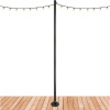 EXCELLO GLOBAL Premium String Light Pole - 1 Pack - Extends to 10 Feet Deck Mount (Wood/Concrete) $199