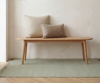 Latitude Run&reg; 47"W Solid Oak Modern Entryway Bench New In Box $299