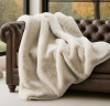 EverGrace Luxury Soft Faux Chinchilla Fur Throw Blanket, 60" x 80", 1220GSM New Shelf Pull $199