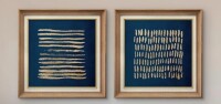 Wall26 "Abstract Lines Illustrations Modern Art Minimalist" 2 - Piece Set, 16" x 16" New in Box $199