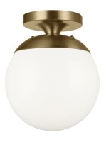 Visual Comfort Studio Leo Hanging Globe One Light Wall Ceiling Semi Flush Mount in Satin Brass New in Box $199