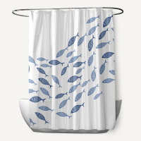 Beachcrest Home&trade; Eastbourne Animal Print Shower Curtain / East Urban Home Striped Shower Curtain / Assorted New Assorted