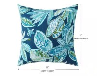 Greendale Home Fashions Botanical Crestwood Square Outdoor Throw Pillow, 17" x 17" New in Box $79