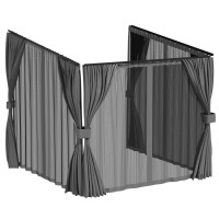 AECOJOY Gazebo Curtains And Netting Universal Replacement, 96'' H x 96'' W x 87'' D New In Box $299