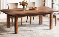 Tribesigns 63" Rectangle Dining Table for 4-6, Farmhouse Kitchen Table with Solid Wood Legs Similar to Picture $399