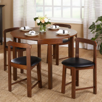 Ebern Designs Carrollton 4 - Person Four Leg Dining Table -Walnut Chairs Sold Separately New In Box $499
