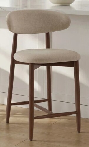 George Oliver Upholstered Counter Height Bar Stool with Solid Wood legs New In Box $299