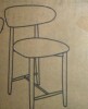 George Oliver Upholstered Counter Height Bar Stool with Solid Wood legs New In Box $299 - 2
