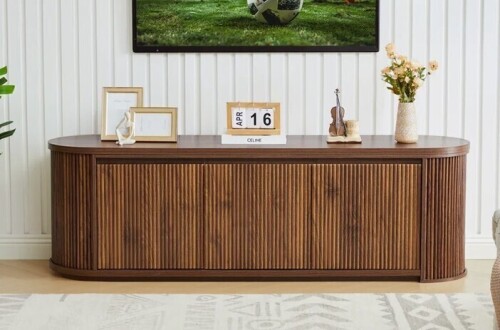 Millwood Pines Extendable Tv Stand For Tvs Up To 70" New Shelf Pull $399
