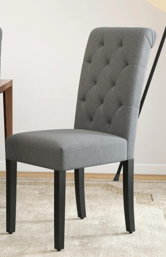 Andover Mills&trade; Agastya 18.7" H Tufted Linen/PU Leather Upholstered Parsons Chair New Open Box $299