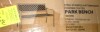 Red Barrel Studio Roselynne Outdoor Steel Garden Bench with Carved Floral Back, White, New in Box $399 - 2