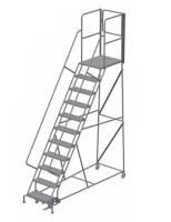 TRI-ARC 152 in H Steel Rolling Ladder, 11 Steps, 450 lb Load Capacity $1799