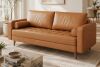 George Oliver Bridgeview Leather Mid Century Modern Upholstered Square Arm Sofa New in Box $999
