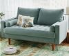 Willa Arlo Interiors Bellinger 58" Velvet Square Arms Tufted Seat Golden Metal Feet Loveseat New in Box $699