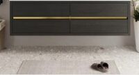 Winston Porter 60" Modern Wall-Mounted Double Bathroom Vanity Cabinet $1899