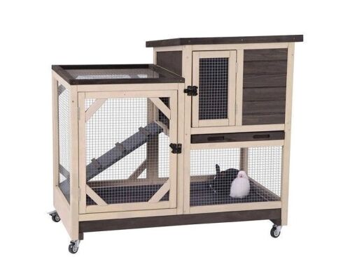 Aivituvin Large Indoor Rabbit Hutch with Pull out Tray New in Box $399