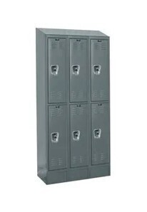 Hallowell&reg; Ready-Built II 2-Tier 6 Door Locker, 36"W x 18"D x 84"H, Dark Gray, Assembled $1099