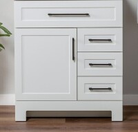 Style Selections Style Selections Cauley White 30-in Vanity Cabinet New Shelf Pull $699