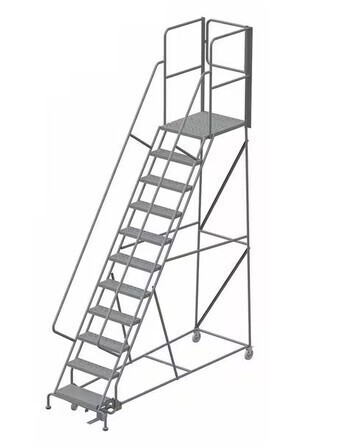 TRI-ARC 152 in H Steel Rolling Ladder, 11 Steps, 450 lb Load Capacity $1799