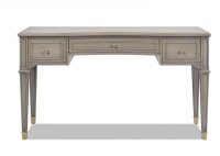 Jennifer Taylor Dauphin 55" 3-Drawer Wood Executive Desk, Grey Cashmere New in Box $1199