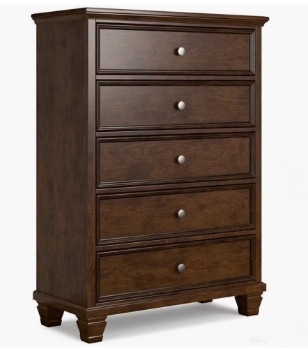 Signature Designs by Ashley Danabrin Brown Five Drawer Chest New in Box $899