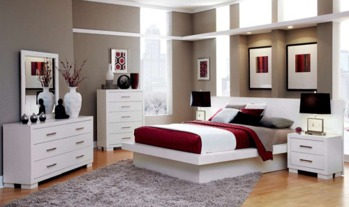 Coaster Jessica White Platform 5 Piece Bedroom Set (7 Boxes) New in Box $2999