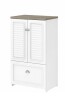 Bush Furniture Fairview 2 Door Storage Cabinet with File Drawer in Pure White and Shiplap Gray - WC53680-03 New in Box $699