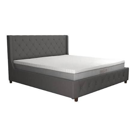 CosmoLiving by Cosmopolitan Mercer Upholstered Platform Bed Frame, King, Grey Linen , (2 Boxes), New in Box $599