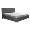CosmoLiving by Cosmopolitan Mercer Upholstered Platform Bed Frame, King, Grey Linen , (2 Boxes), New in Box $599