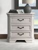 Round Hill Furniture Ailany Traditional Wood 3-Drawer Nightstand in White New in Box $399