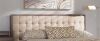Corrigan Studios Soloman Mid-Century Modern Light Beige Fabric and Walnut Brown Finished Wood Queen Size Headboard New in Box $699