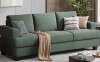 Ebern Designs Brooklington Upholstered Sofa in Light Green Polyester in Box (2 Boxes) $899 (May be Incomplete)