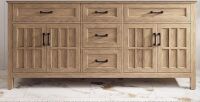 allen + roth Cantrell 72-in Clear Oak Undermount Double Sink Bathroom Vanity Cabinet New Shelf Pull $1499