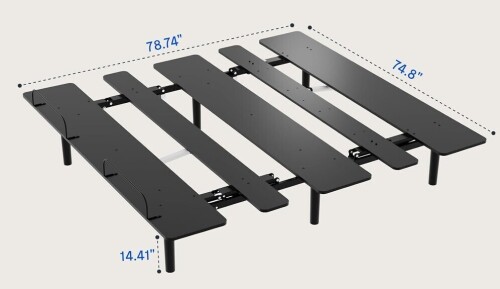 FLEXISPOT S3K-Lite King Size Adjustable Bed Frame Base, Zero Clearance, Independent Head & Foot Incline, Zero Gravity, Wireless Remote, 12&rsquo;&rsquo; Legs, Easy Assemble, , 750 lbs. New in Box $699