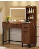 Mercer41 45.3" L Modern Style Vanity Desk with Mirror, LED Lights and Power Outlet New in Box $399