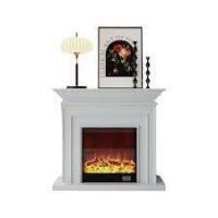 Winston Porter White Solid Wood Freestanding Fireplace (3 Crates) New Factory Crated $1999