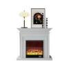 Winston Porter White Solid Wood Freestanding Fireplace (3 Crates) New Factory Crated $1999