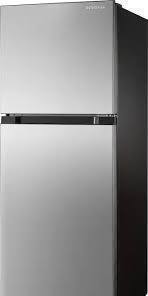 Insignia&trade;
- 22 in. Wide 10.1 Cu. Ft. Top-Freezer Refrigerator with Reversible 
Door and ENERGY STAR Certification - Stainless Steel Look New On Working
$899