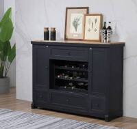 ECI Furniture Autumn Winds Spirit Cabinet in Black & Natural 0475-10-SC New in Box $2099