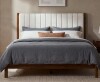 Latitude Run Eliza Solid Wood Boucle Upholstered Headboard Bed Frame - Queen Size New in Box $899