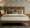 Andover Mills Knighten Solid Wood King Bed Frame Light Walnut New Open Box $1099