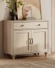 Charlton Home Scarlett Sideboard Buffet Cabinets With Doors And Drawers, Large Kitchen Storage Cabinets Wood Coffee Bar Tables With Storage, Modern Farmhouse Sideboard Credenza New in Box $499