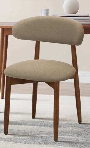 George Oliver Maylon Upholstered Solid Wood Frame Side Chair in Camel $299