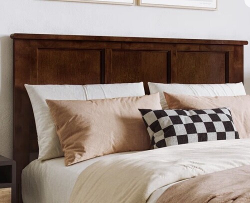 Lark Manor Amear Full Size Solid Wood Headboard in Walnut New in Box $299